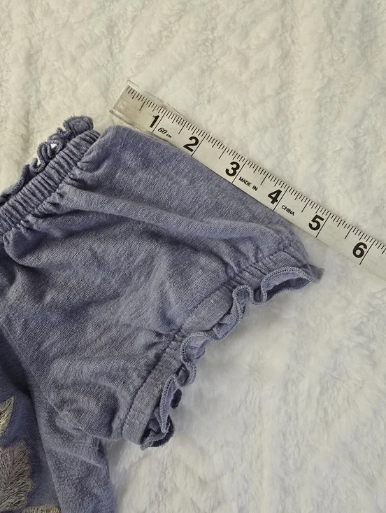 American Eagle Crop Top Blue Embroidered Floral Off Shoulder Short Sleeve M - Picture 10 of 12